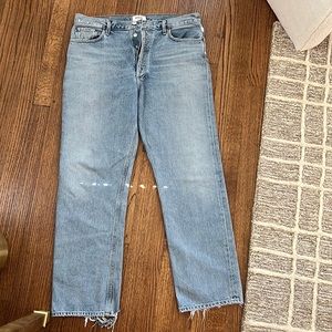 Agolde ‘90’s Pinch High Waist Straight Leg Jeans (Soundwave Vintage Indigo)